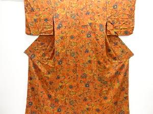 唐花模様小紋着物